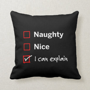 Coussin Naughty Nice - Je Peux Expliquer