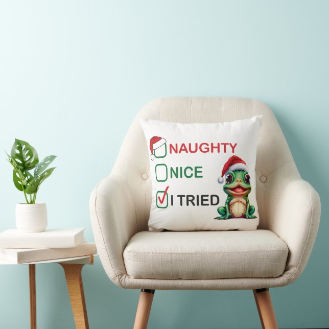 Coussin Naughty ou Nice (Chaise)