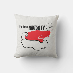 Coussin Naughty ou Nice Santa Hat