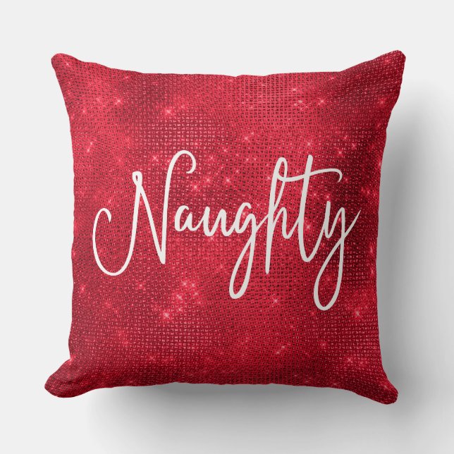 Coussin Naughty Sequins De Parties scintillant Blanches Sp (Recto)