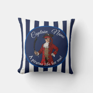 Coussin Nautical Stripes Party Pirate Boy