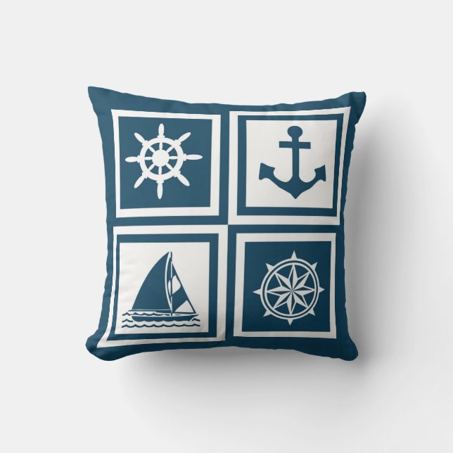 Coussin Nautical themed design (Recto)