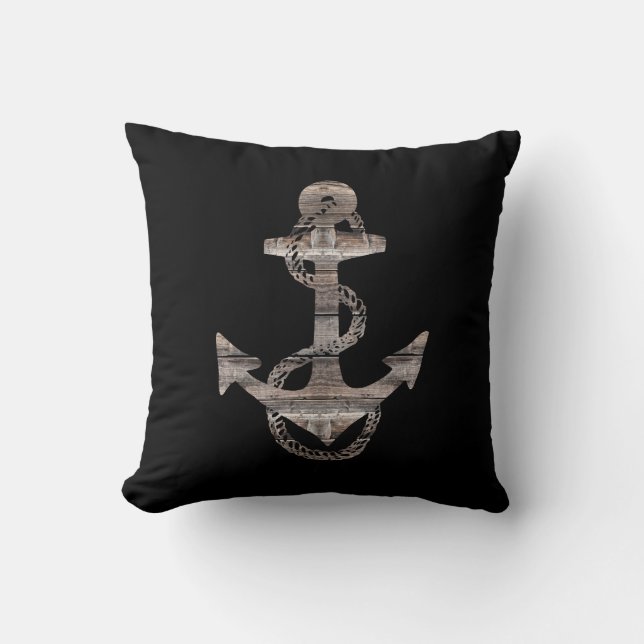Coussin nautique ANCRE + CORDE | (Recto)