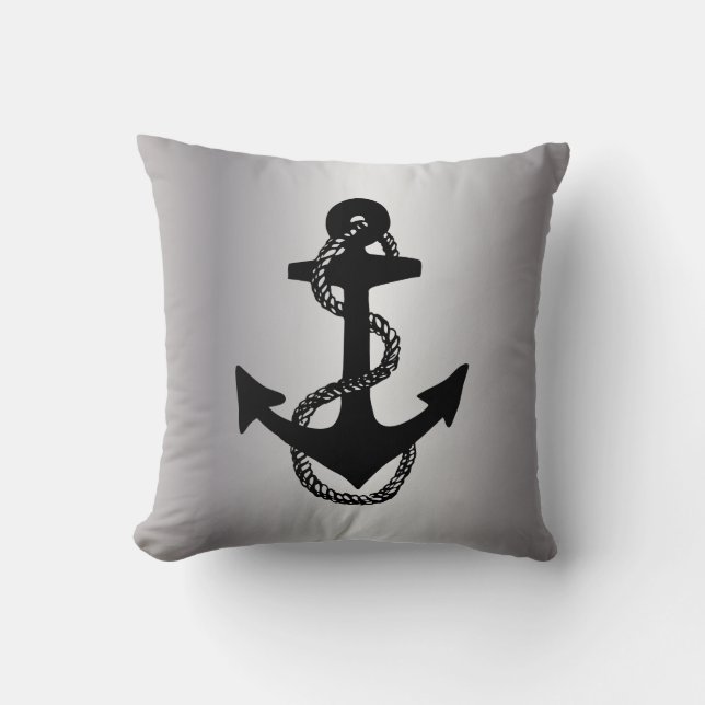 Coussin nautique ANCRE + CORDE | (Recto)