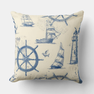 Coussin nautique avec Ancre et conception de roue