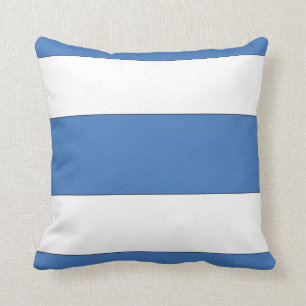 Coussin nautique bleu de rayure
