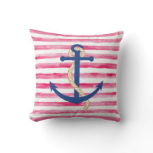 Coussin nautique couleur rouge et blanc