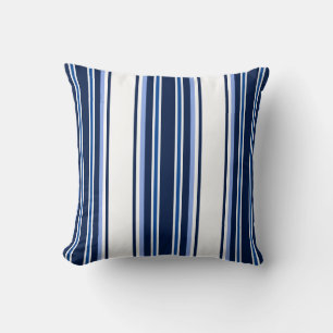 Coussin nautique, Coussin rayé bleu blanc