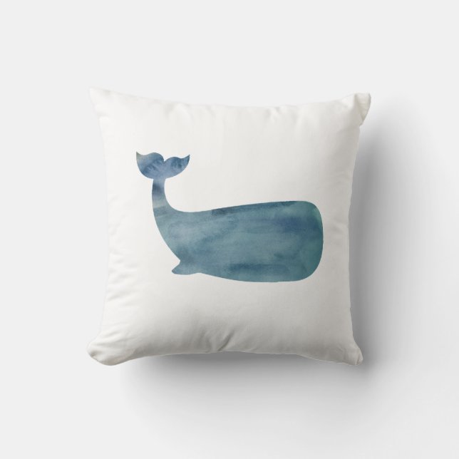 Coussin nautique de baleine bleue (Recto)
