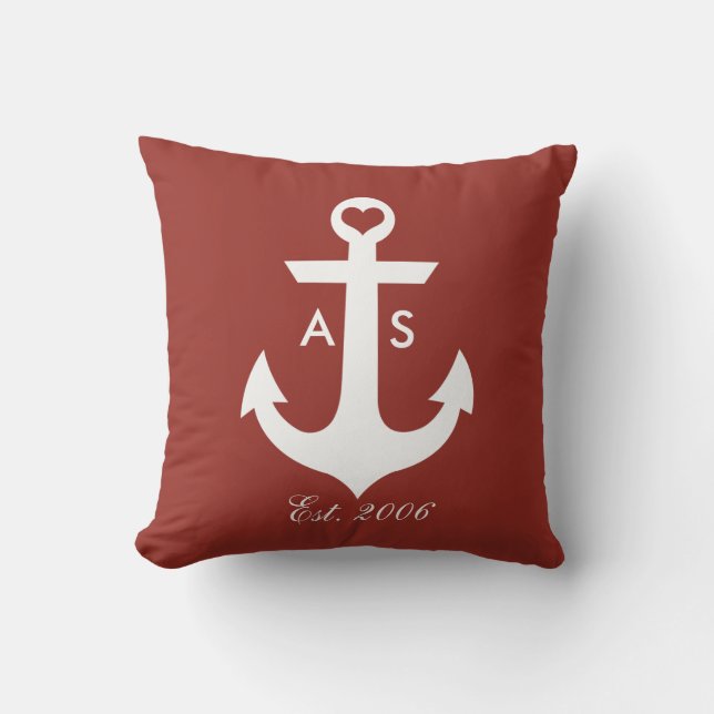 Coussin nautique de monogramme (Recto)