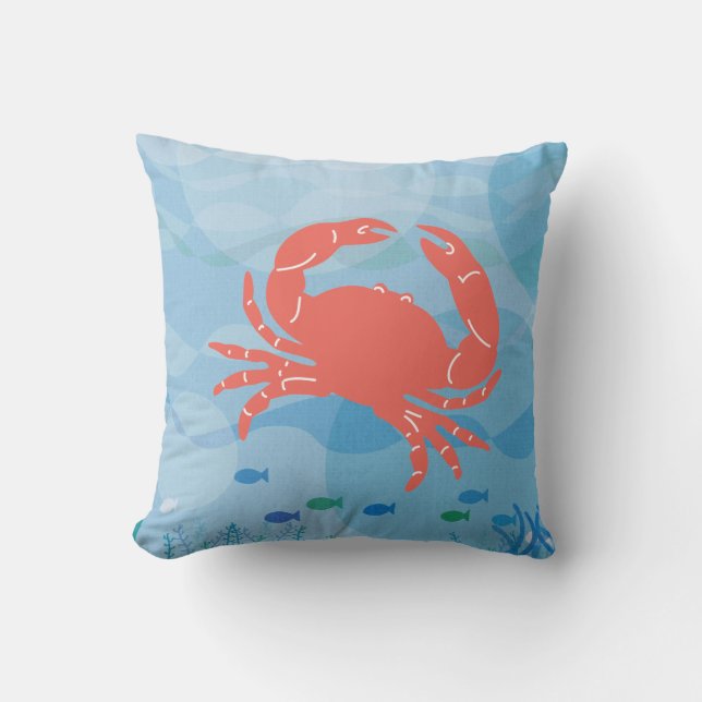 Coussin nautique du crabe et du poisson de mer (Recto)