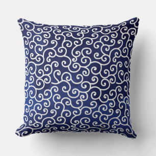 Coussin Nautique Japonais bleu marine