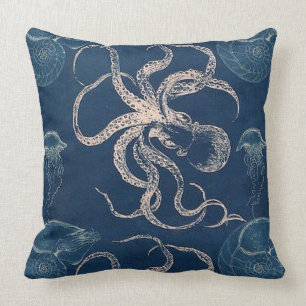 Coussin "Nautique/Octopus" JETER LE COULEUR