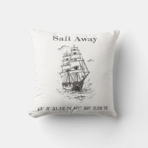 Coussin nautique vintage