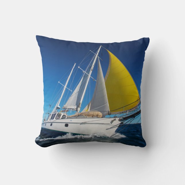 Coussin Navigation d'océan dans un yacht (Recto)
