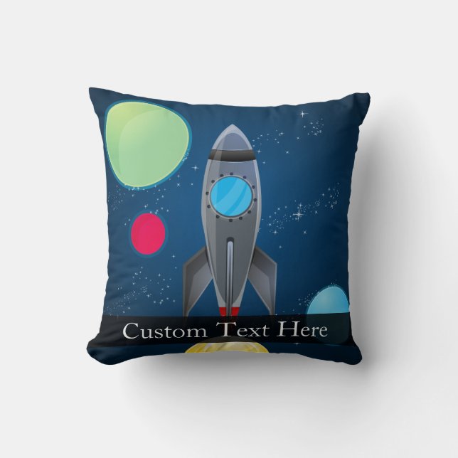 Coussin Navire à fusée spatiale (Recto)