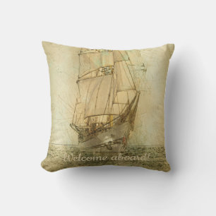 Coussin Navire classique nautique (Neutre)