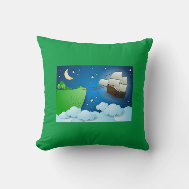 Coussin Navire volant à l'atterrissage (Recto)