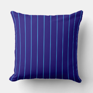 Coussin Navy Blue Pinstripe Throw Pillow | Modern Coastal 