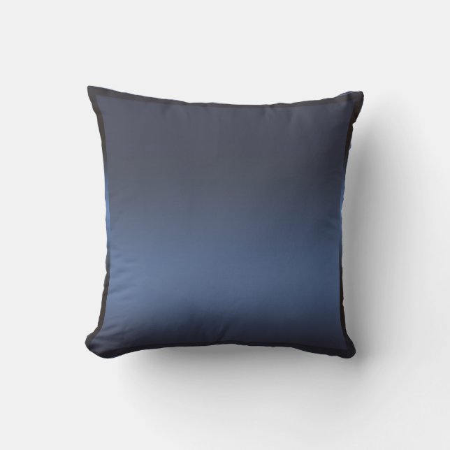 Coussin Navy Blue Sateen Satin Brillant Glamour Moderne (Recto)