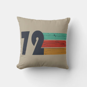 Coussin né en 1972 cadeau d'anniversaire vintage