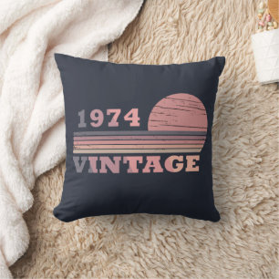 Coussin Né en 1974 élégant cadeau d'anniversaire moderne v