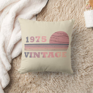 Coussin Né en 1975 élégant moderne vintage anniversaire