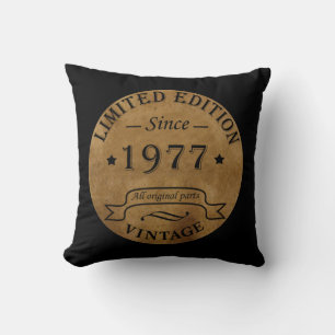 Coussin Né en 1977 anniversaire vintage