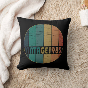Coussin Né en 1983 anniversaire vintage