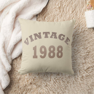 Coussin Né en 1988 élégant cadeau d'anniversaire moderne v