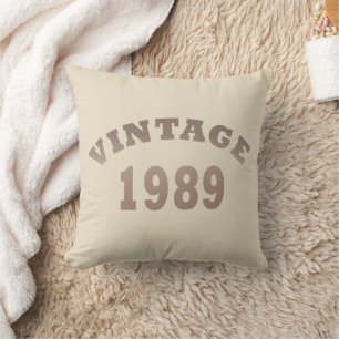 Coussin Né en 1989 élégant cadeau d'anniversaire moderne v