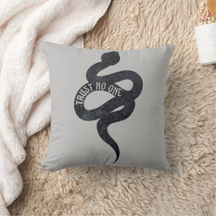 Coussin Ne faites confiance à personne Serpent Snake