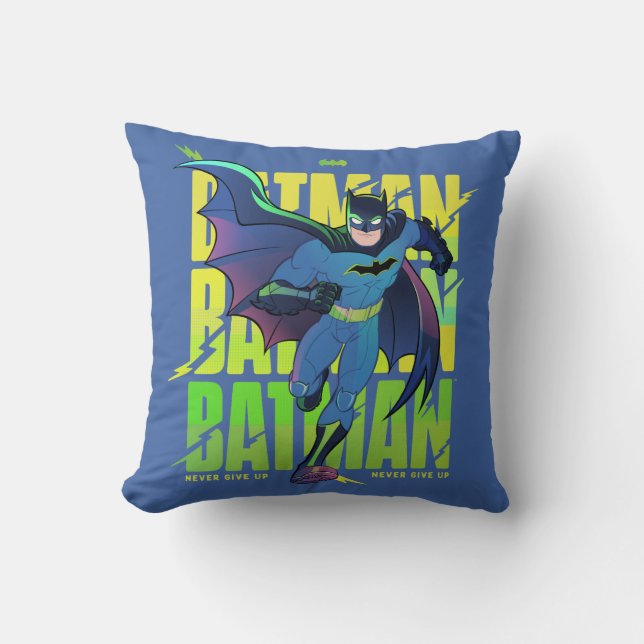 Coussin Ne jamais abandonner Batman en cours d'exécution g (Recto)
