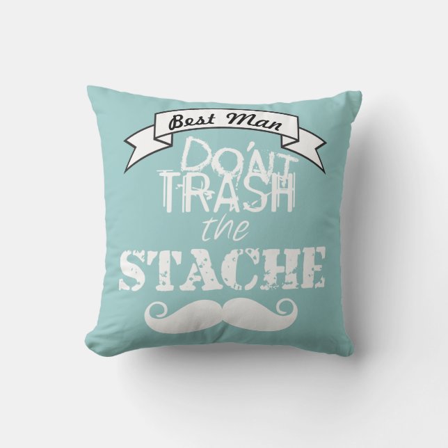Coussin Ne jetez pas la moustache Retro Hipster (Recto)