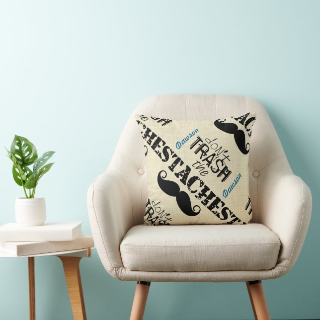 Coussin Ne jetez pas la moustache Retro Hipster (Chaise)