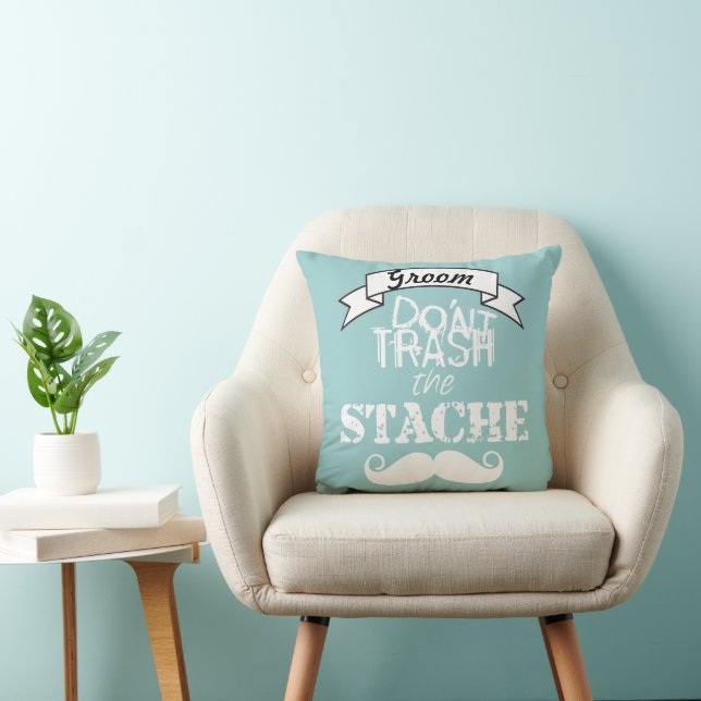 Coussin Ne jetez pas la moustache Retro Hipster (Chaise)