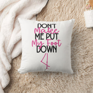 Coussin Ne me forcez pas à sévir - Flamant rose drôle