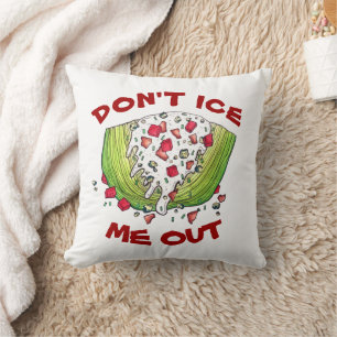 Coussin NE ME GLACE PAS SORTIR Drôle Iceberg Laitue Salade