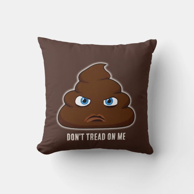 Coussin Ne me marchez pas dessus Poo (Recto)