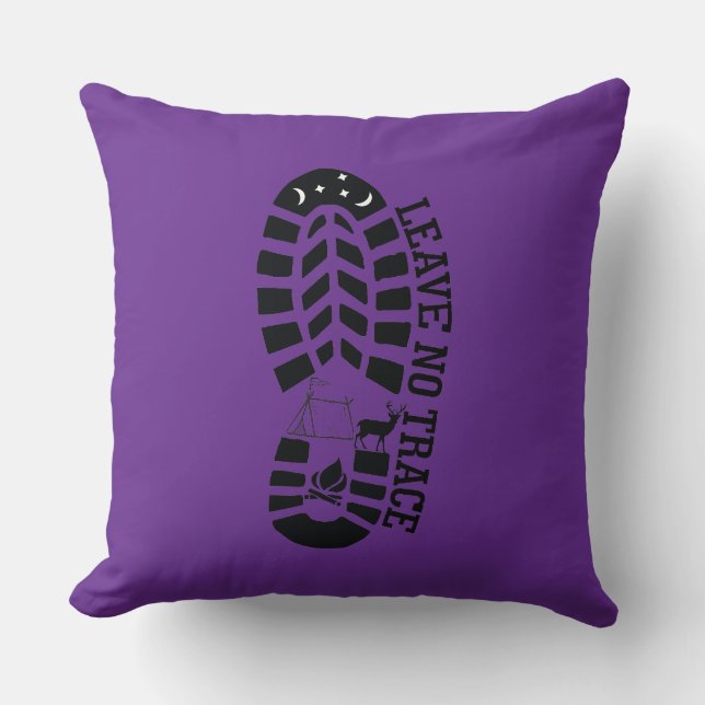 Coussin Ne pas laisser de trace (Recto)