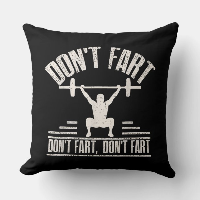 Coussin Ne pas péter Drôle Ness Gym Entraînement Poids Squ (Recto)