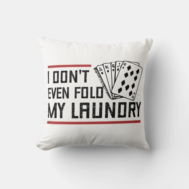 Coussin Ne Plier même pas Lave-linge Funny Cartes Poker Jo (Recto)
