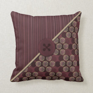 Coussin Ne pointille aucune COM - merlot