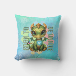 Coussin Né pour être unique Mignon Dragon Sensibilisation