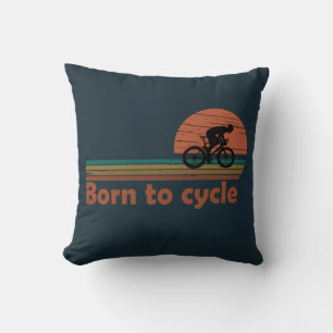 Coussin Né pour faire du vélo - MTB Vélo de montagne drôle