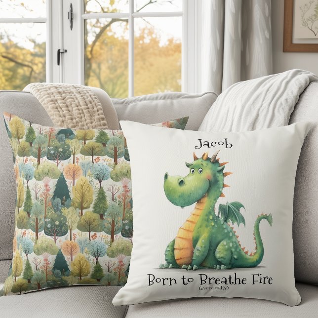 Coussin Né pour respirer le feu (Créateur téléchargé)