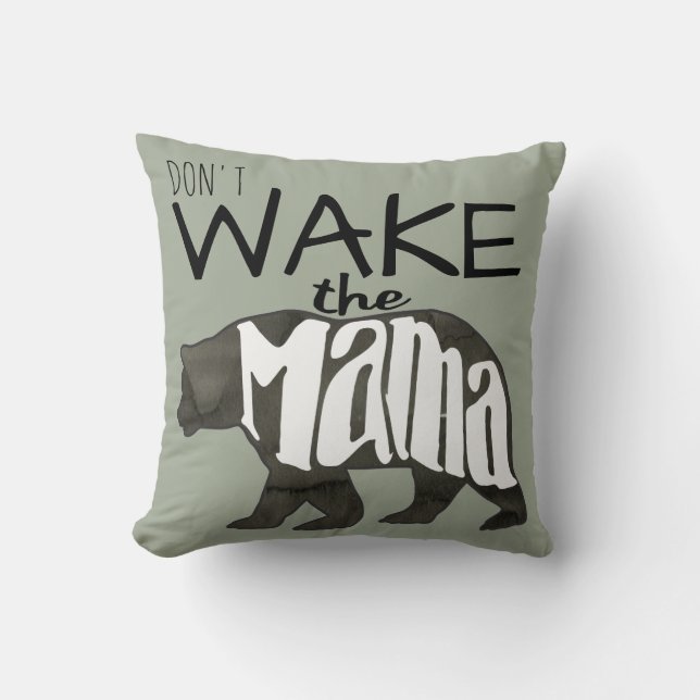 Coussin Ne réveillez pas la maman Bear Accent Pillow (Recto)