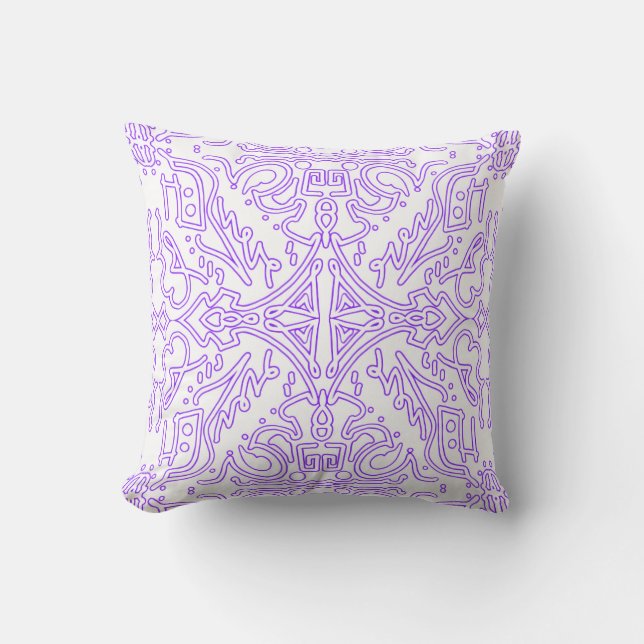 Coussin Nébuleuse Mystique Lilas (Recto)