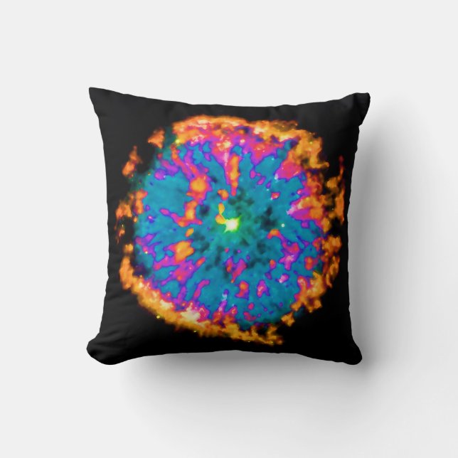 Coussin Nébuleuse planétaire NGC 6751 Pop Art Psychédéliqu (Recto)