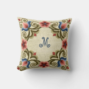 Coussin Needlework et Monogramme hongrois
